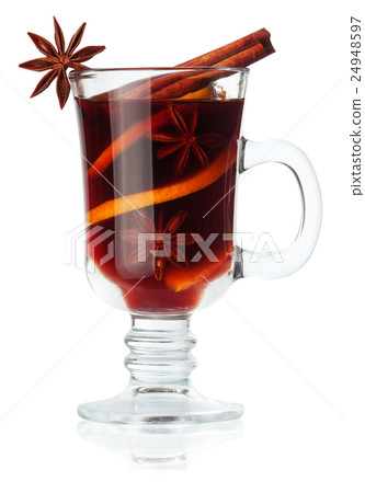 mulled wine with slice of oranges anise cinnamon mulled wine with slice of oranges anise cinnamon 24948597