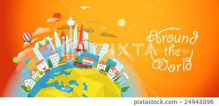 Famous signts around the world. Travel concept 24948896