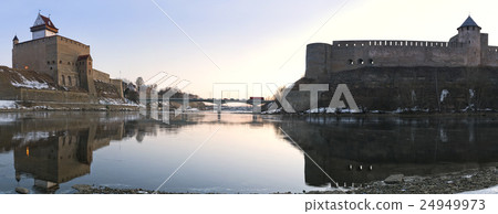 Hermann castle of Narva fortress winter landscape 24949973
