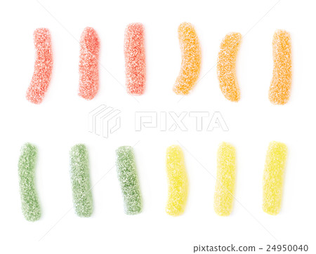 Sugar coated jelly worms candy sweets 24950040