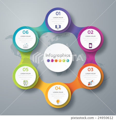 Infographic design with colored 24950612