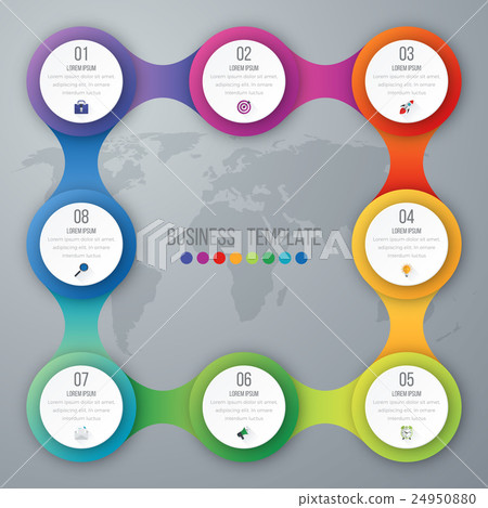 Vector illustration infographics eight options - Stock Illustration ...