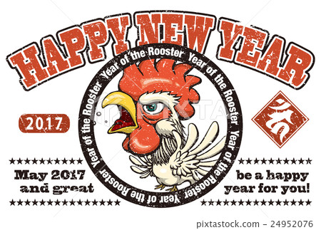 2017年新年賀卡模板“尖叫雞”學院T風英文註釋明信片水平白色版。 2017年新年賀卡模板“尖叫雞”學院T風英文註釋明信片水平白色版。 24952076
