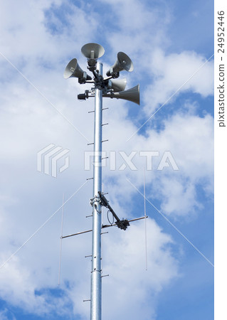 Social disaster prevention speaker disaster prevention radio antenna municipality 24952446