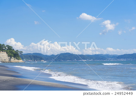 Shonan Inamuragasaki海邊海灘海岸波浪波浪海岸藍天夏天 24952449