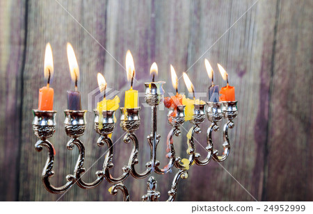 Hanukkah with menorah traditional Hanukkah with menorah traditional 24952999