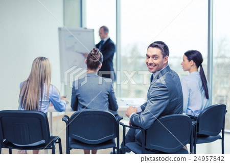 businessman with team in office businessman with team in office 24957842