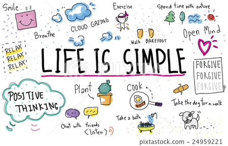 Mindfulness Optimism Relax Harmony Concept Mindfulness Optimism Relax Harmony Concept 24959221