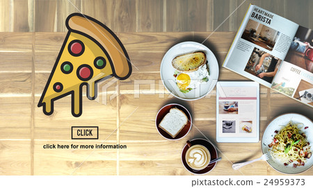 Pizza Icon Fast food Unhealthy Snacks Calories Fat Concept Pizza Icon Fast food Unhealthy Snacks Calories Fat Concept 24959373