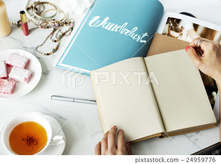 Mockup Copyspace Reading Book Magazine Concept 24959776