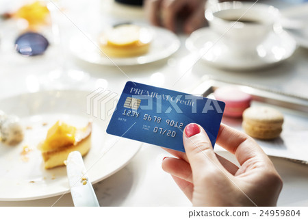 Paying Credit Card Restaurant Concept Paying Credit Card Restaurant Concept 24959804