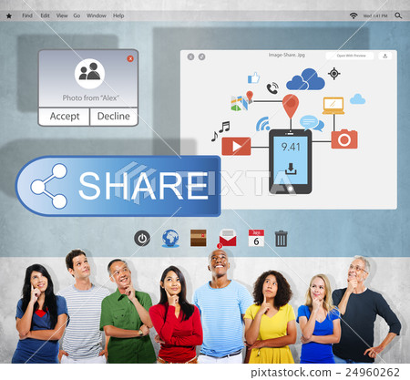 Share Connect Communicate Transfer Cloud Concept Share Connect Communicate Transfer Cloud Concept 24960262