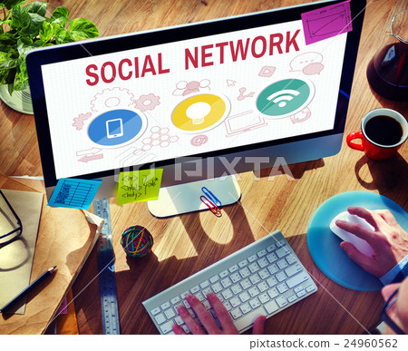 Technology Communication Icons Symbols Concept 24960562