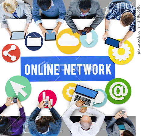 Online Network Connection Social Network Concept Online Network Connection Social Network Concept 24960596