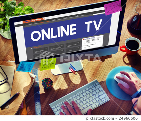 Live Broadcast Media News Online Concept Live Broadcast Media News Online Concept 24960600