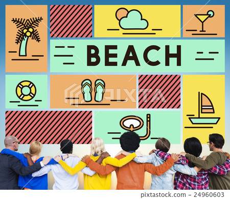Beach Coast Ocean Sea Shore Summer Travel Concept 24960603
