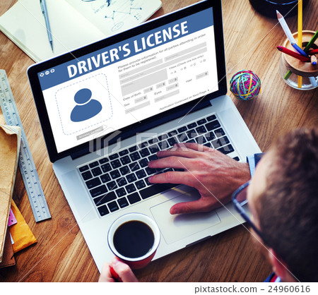 Drivers License Registeration Application Webpage Concept 24960616