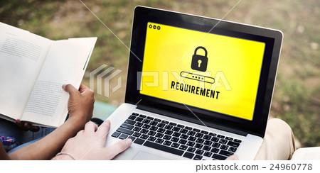 Lock Icon Password Protected Graphic Concept 24960778