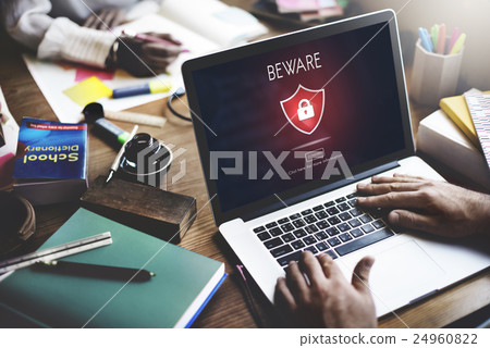 Beware Caution Dangerous Hacking Concept Beware Caution Dangerous Hacking Concept 24960822