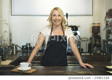 Coffee Shop Cafe Owner Apron Merchandise Concept 24961188