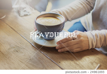 Flavorful Coffee Relaxing Break Time Rest Concept Flavorful Coffee Relaxing Break Time Rest Concept 24961893