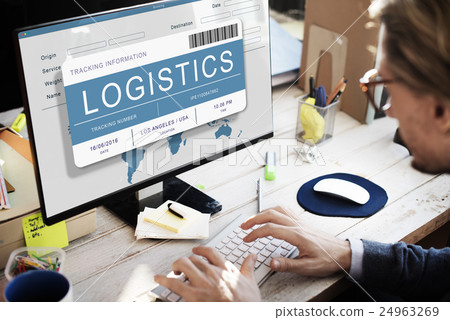Logistics Delivery Cargo Freight Shipment Concept Logistics Delivery Cargo Freight Shipment Concept 24963269