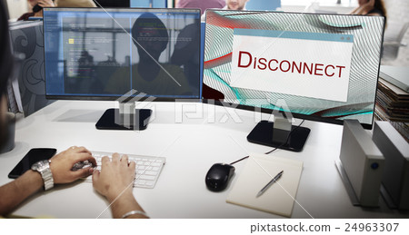 Error Halted System Disconnect Caution Concept Error Halted System Disconnect Caution Concept 24963307