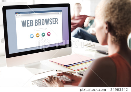 Generic Web Browser Online Page Concept Generic Web Browser Online Page Concept 24963342