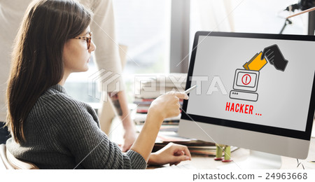 Cyber Attack Crime Fraud Phishing Hacker Security System Concept Cyber Attack Crime Fraud Phishing Hacker Security System Concept 24963668