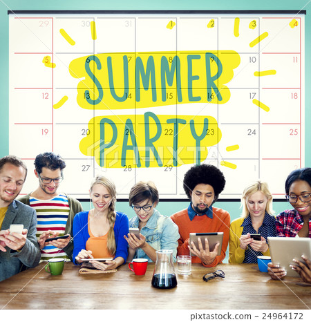 Suumer Party Celebration Summertime Beach Concept 24964172
