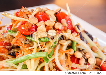 Som Tum (Thai papaya salad). Som Tum (Thai papaya salad). 24964659