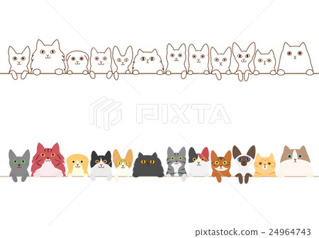 Set of cat's borders 24964743
