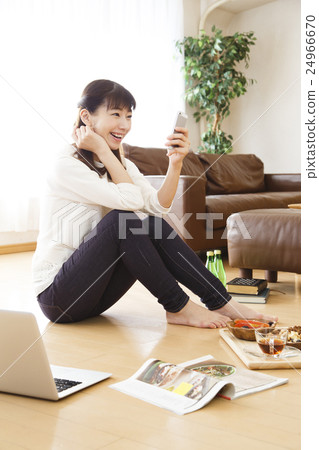 Female computer young woman smartphone smart lifestyle casual Female computer young woman smartphone smart lifestyle casual 24966670