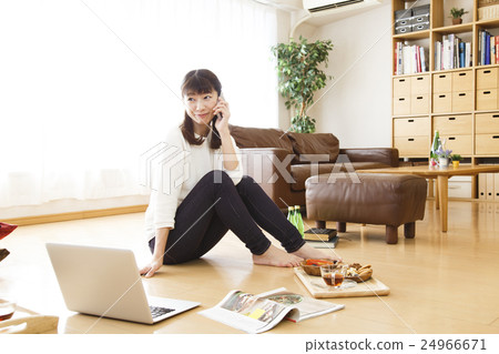 Female computer young woman smartphone smart lifestyle casual Female computer young woman smartphone smart lifestyle casual 24966671