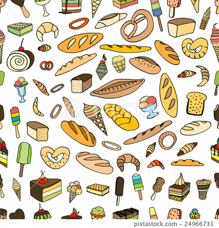 Seamless pattern of ice-cream 24966731