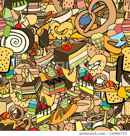 Seamless pattern of ice-cream 24966733