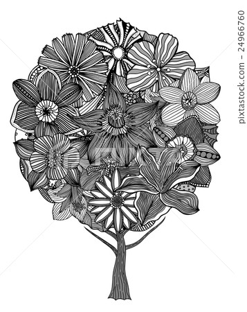 Tree with leaves Tree with leaves 24966760
