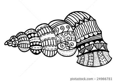 Zentangle stylized shell. 24966781