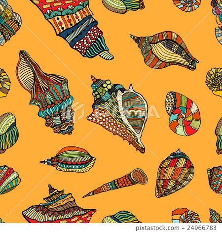 sea cockleshell seamless pattern 24966783