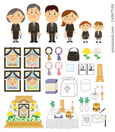 People illustration ceremonial funeral funeral 24967589
