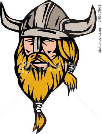 Viking Warrior Head Retro 24967661
