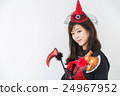 A woman who costumes Halloween A woman who costumes Halloween 24967952