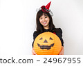 A woman who costumes Halloween A woman who costumes Halloween 24967955