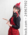 A woman who costumes Halloween A woman who costumes Halloween 24967992
