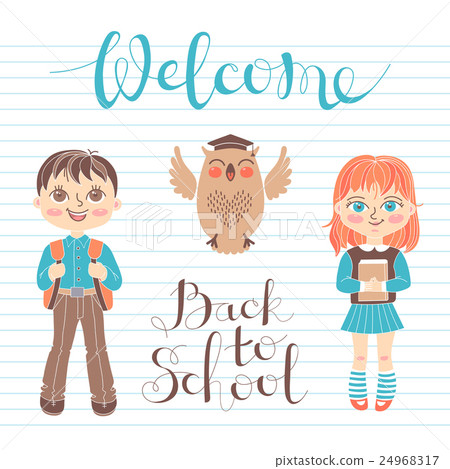 Set educational elements of design. Students girl Set educational elements of design. Students girl 24968317