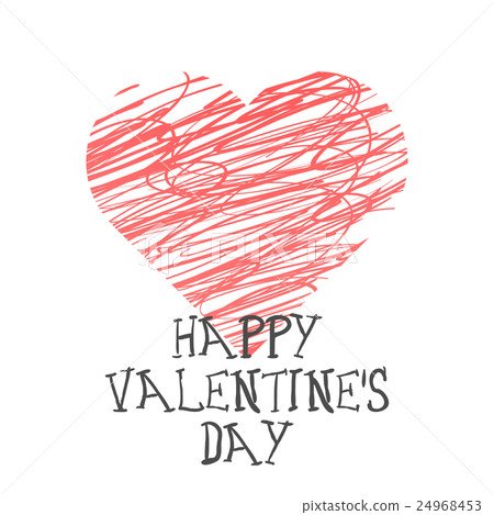 Valentine Day Lettering. Vector illustration Valentine Day Lettering. Vector illustration 24968453