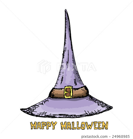 witch hat isolated on white. 24968985