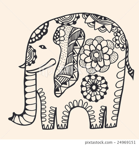 decorated Indian Elephant decorated Indian Elephant 24969151
