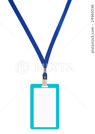 Blank badge with blue neckband.  24969596