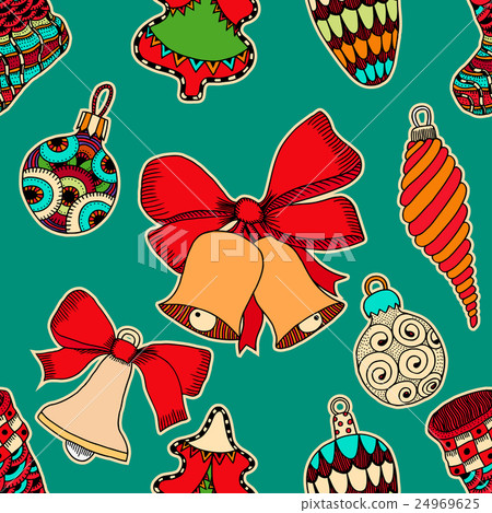 Seamless background for the New Year holiday. 24969625